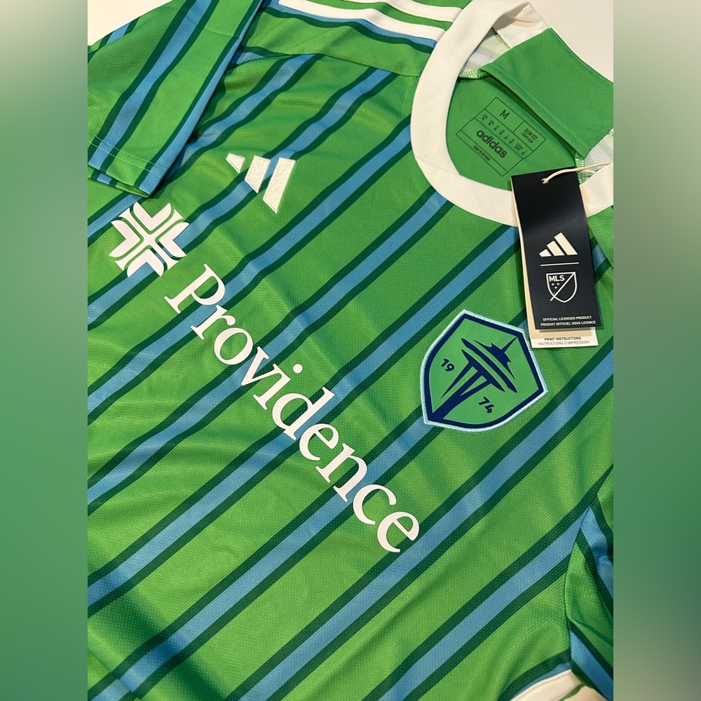 Adidas MLS Seattle Sounders Soccer Green Home Jersey Men’s M Slim Fit NEW TH6